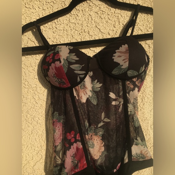 SOLD-Floral mesh body suit from willows young contemporary - Picture 1 of 9